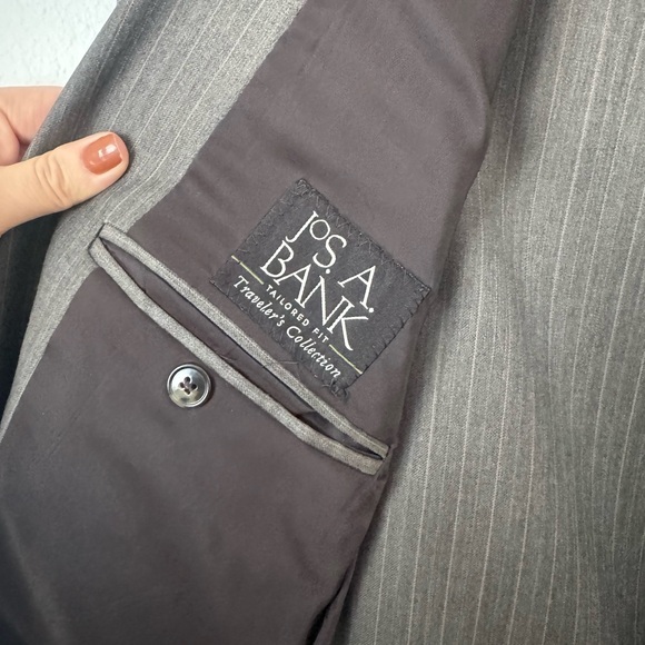 Jos. A. Bank Classic Brown Striped Suit - Picture 3 of 8